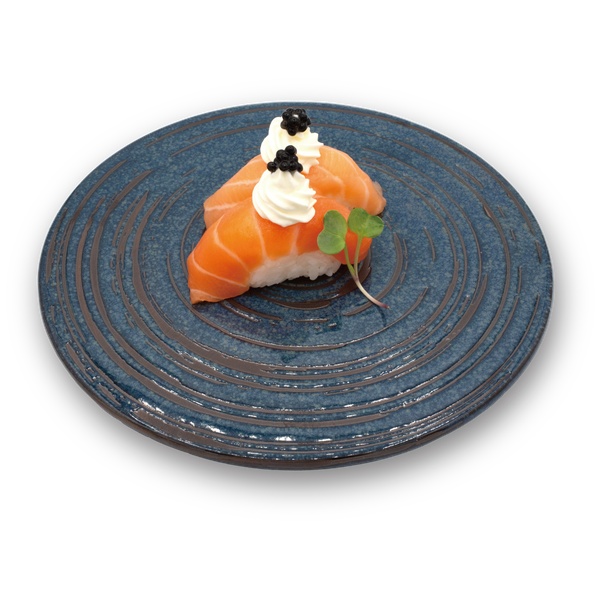 Nigiri salmón, queso y huevas (2u)